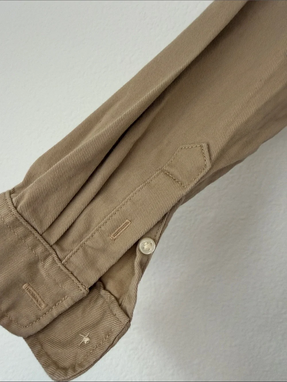 Ralph Lauren belted long sleeve khaki chino dress with collar little girls sz 6